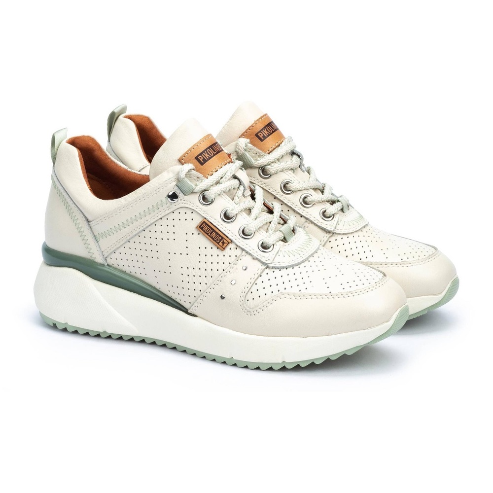 Pikolinos Sella Leather Wedge Sneakers, Size 42